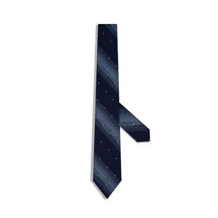 [绅士蓝]PATTON STAR巴顿星蓝色条纹真丝领带男高级正装商务礼盒