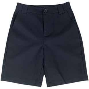 eewen挺括感中裤西裤高腰黑色显瘦西装短裤女春五分直筒裤设计感