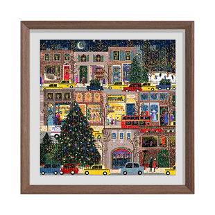 铝合金galison冬灯拼图相框1000片框架裱框实木拼图框画框正方形