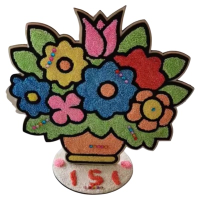 EVA雪花泥画立体木板益智玩具