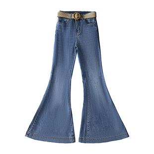 新款修身长腿微喇牛仔裤女2026冬季高腰显瘦时尚气质鱼尾喇叭裤