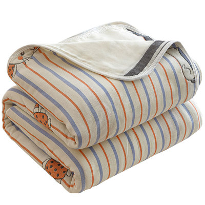 全棉六层纱布毛巾被盖毯