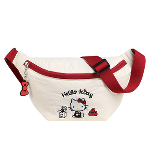 生日礼物TOUTOUhellokitty苹果斜挎包轻便饺子包户外出行帆布胸包