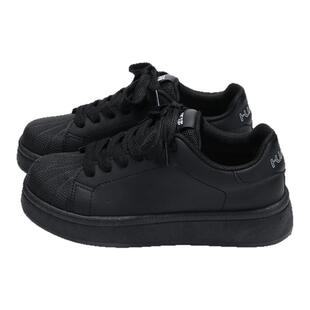 环球贝壳头黑色板鞋女款2026春季新款厚底黑白鞋子百搭休闲运动鞋