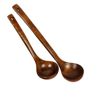 超长新款态派40厘米长柄勺子木头盛汤喝汤粥勺稀饭勺木勺大号汤勺