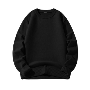 GV真维斯毛衣男款2025新款冬季圆领保暖毛线衣男加绒宽松针织衫A