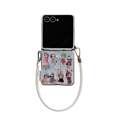 可爱磁吸挂绳折叠屏手机壳全包