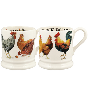 Emma Bridgewater马克杯对杯朝阳公鸡陶瓷釉下彩emmabrigewater
