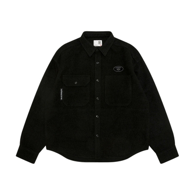 Aape猿人刺绣休闲简约翻领衬衫