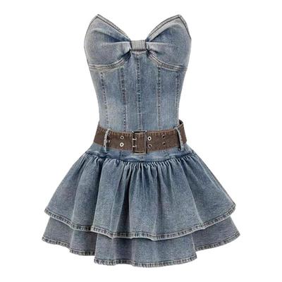 少女抹胸连衣裙甜辣甜辣