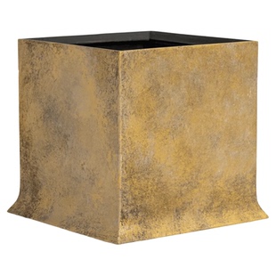 中式侘寂风落地大花盆大口径镁泥正方形龟背竹花盆轻奢高级感客厅