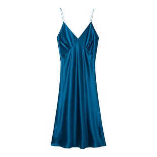 SLKMRKT乃丝真丝睡衣桑蚕丝女夏2024年新款开衩吊带睡裙春连衣裙