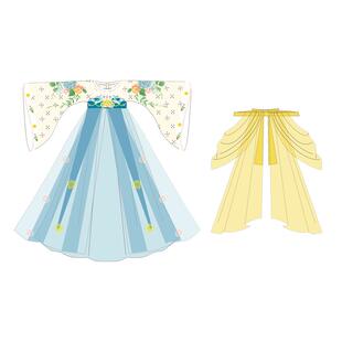 年衣童装女童汉服春秋款超仙连衣裙古装唐装儿童中秋表演演出服