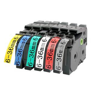 适用brother兄弟标签色带标签机色带12mm18 24mm白底黑字不干胶线缆标签纸标签带贴纸兄弟d210 115