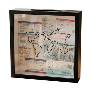 票根收纳相框摆台周杰伦演唱会门票机票旅游票据明信片收藏展示盒