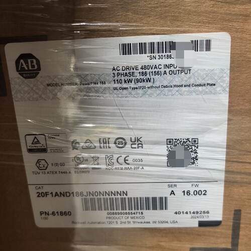溢价-20F1AND186JN0NNNNN 三相输入480VAC，