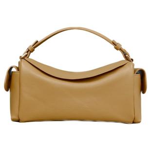 卫蓝同款/THE YELLOW SHOP纳帕头层牛皮经典色斜挎手拎枕头吐司包