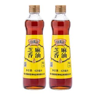 恒顺北固山纯芝麻香油428ml家用炒菜火锅油碟蘸料小磨香油调味品
