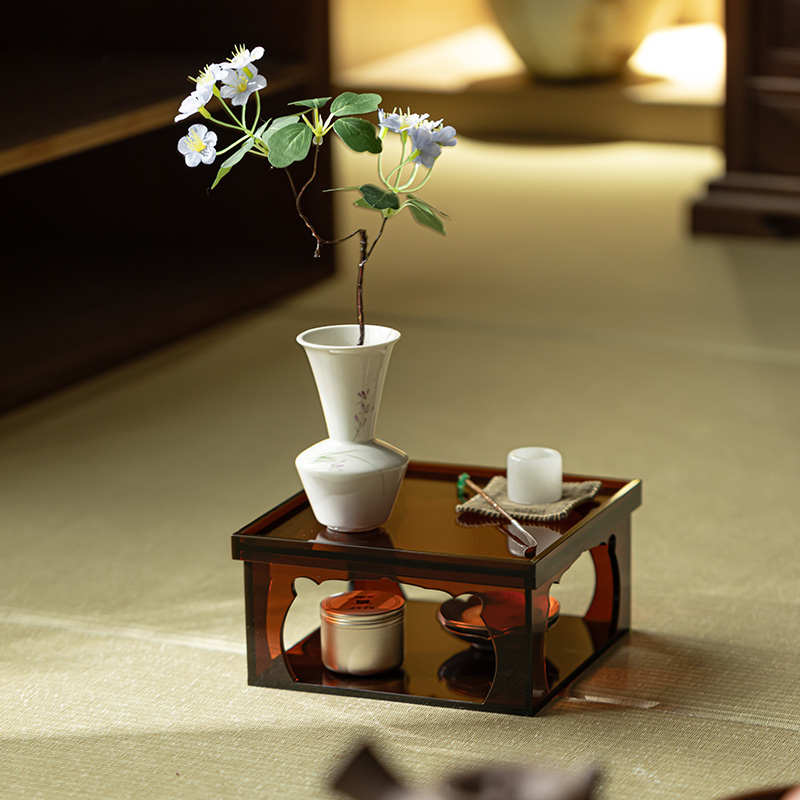 【花间照】轻奢亚克力置物架家用桌面茶具收纳架收纳盒茶杯收纳柜