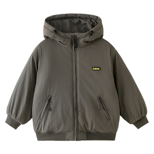 男童冬装外套2026新款儿童秋冬帅气冲锋衣男孩夹棉上衣加厚棉服潮