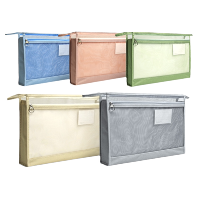 网纱学生科目文件分类袋双层收纳