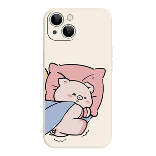 裹被子小猪适用iphone17promax苹果16小米15新款opporeno15华为mate80荣耀400一加15红米k90软vivo情侣手机壳