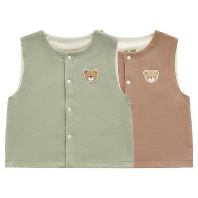 拉比儿童家居四季两面穿保暖马夹