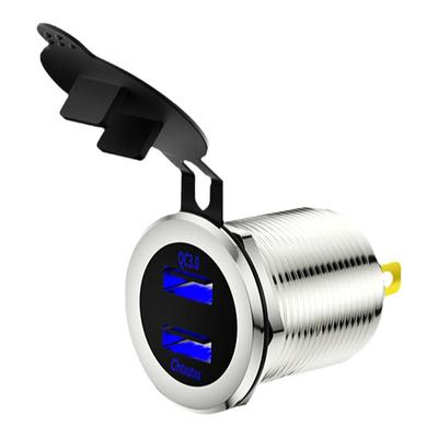 汽车摩托双USB接口QC3.0快充版