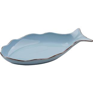 ezicok鱼盘创意陶瓷鱼型盘子日式餐盘家用新款蒸鱼盘清蒸北欧餐具