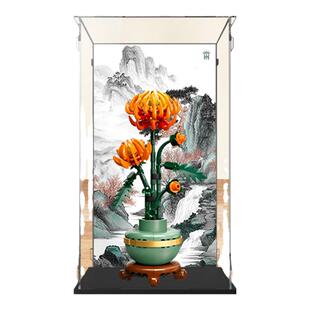 KGBOX乐高ICONS系列10369傲骨梅10368黄金菊亚克力展示盒防尘罩
