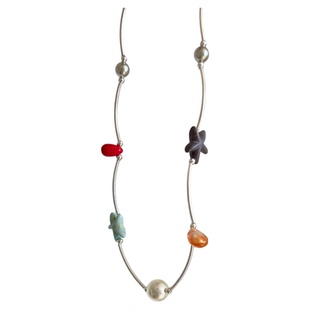 海边多巴胺彩色海星项链女2026新款配饰高级感轻奢小众锁骨链颈链