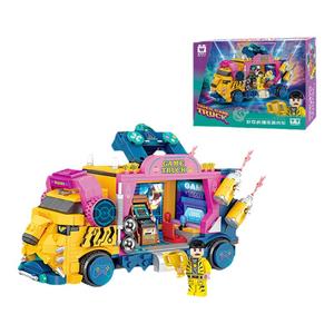 奥迪双钻潮玩积木车拼装玩具桌面摆件赛博朋克汽车玩具大颗粒模型