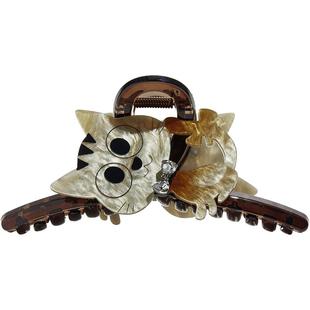 兰诺可爱小猫抓夹2026新款高级感鲨鱼夹发量大后脑勺盘发小狗发夹