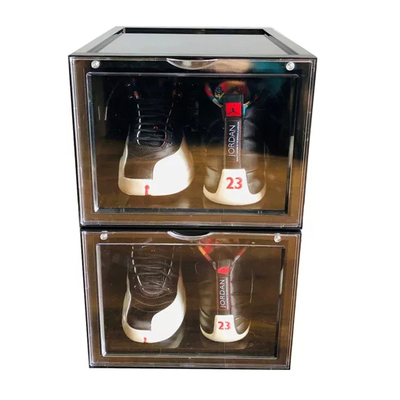 磁吸鞋盒机器猫透明亚克力门竖款