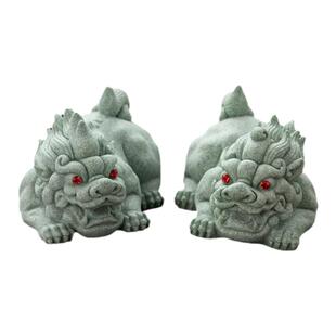 德化陶瓷【摆件】青砂石火云貔貅中式装饰礼品 家居客厅办公室摆
