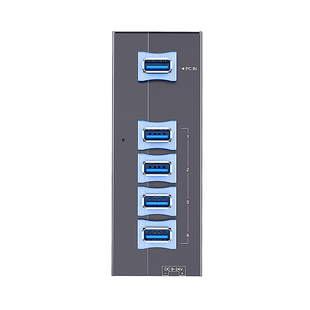 西普莱4口AT-4U30M2/7口AT-7A30M1防脱不掉线工业USB3.0集线器多场景稳定连接扩展HUB支持12-24V工业电源供电