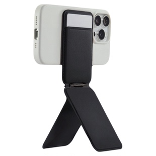 新款折叠隐形磁吸三角架手机支架卡包高级多功能桌面直播自拍脚架