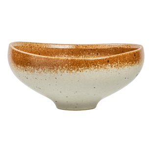 粗陶异形碗日式复古米饭碗家用陶瓷小号汤碗沙拉碗高颜值粥碗小碗