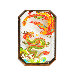 免掐丝机打线稿珐琅非遗手工diy材料玻璃茶盘景泰蓝节日新娘礼物