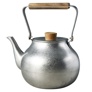宫崎制作所茶具水壶日本进口木柄不锈钢带滤网复古日式急须泡茶壶