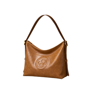 KAISER凯撒油蜡牛皮包包女新款腋下包女士hobo包托特包真皮女包