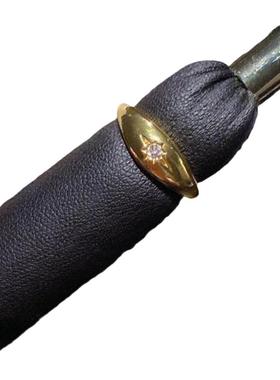 意大利奢华鸢尾花藤宝石戒指 金弦线车花 蛇纹锆石戒指百搭