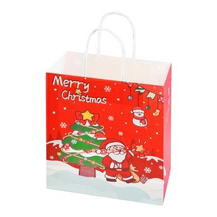 新款圣诞礼物礼品袋送礼包装手提袋牛皮纸袋伴手礼礼袋高级感袋子