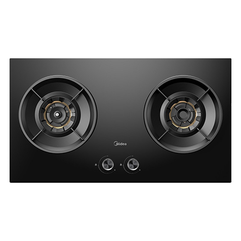 美的Q518S-A燃气灶天然气双灶5.2kW猛火灶家用防干烧烟灶联动官方