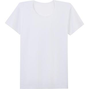 三枪纯棉背心老头衫男士丝光棉宽松汗布短袖上衣24019