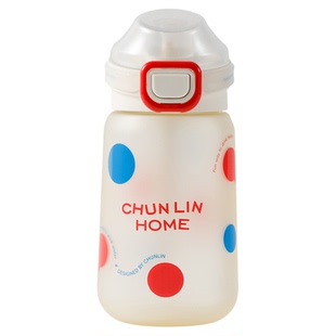 春林tritan水杯新款女高颜值儿童吸管杯子学生上学专用便携塑料杯