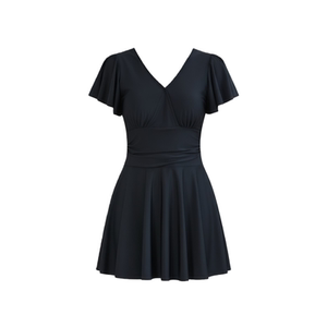 2025年新款纯色遮肚显瘦分体泳衣