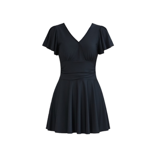 泳衣女高级感2025年新款纯色遮肚显瘦保守胖mm大码分体泡温泉泳装