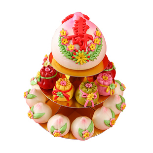 崂味道王哥庄大馒头寿桃祝寿花馍馍老人生日蛋糕馒头面食花饽饽