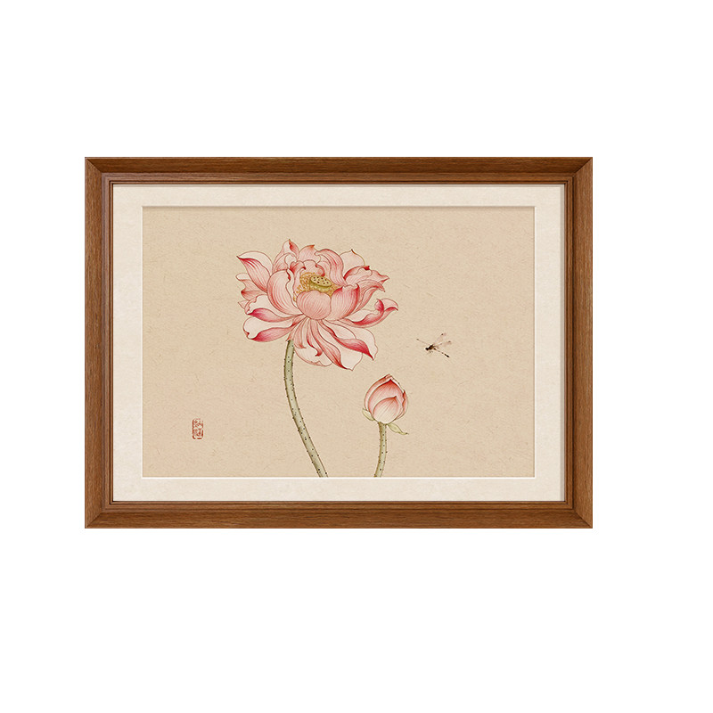 【新中式风】荷花电表箱装饰画